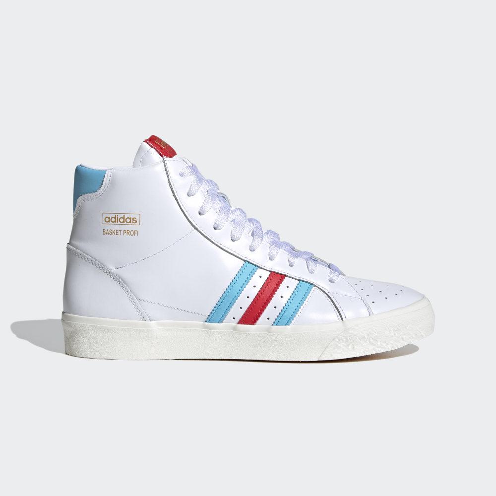 Originals Adidas Basket Profi Barbati Romania - Albi/Rosii/Aurii Metal FW5000